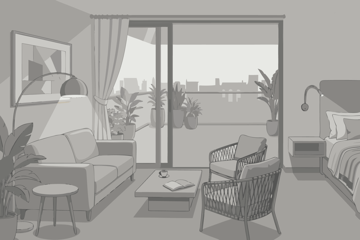Einzelzimmer mit Balkon